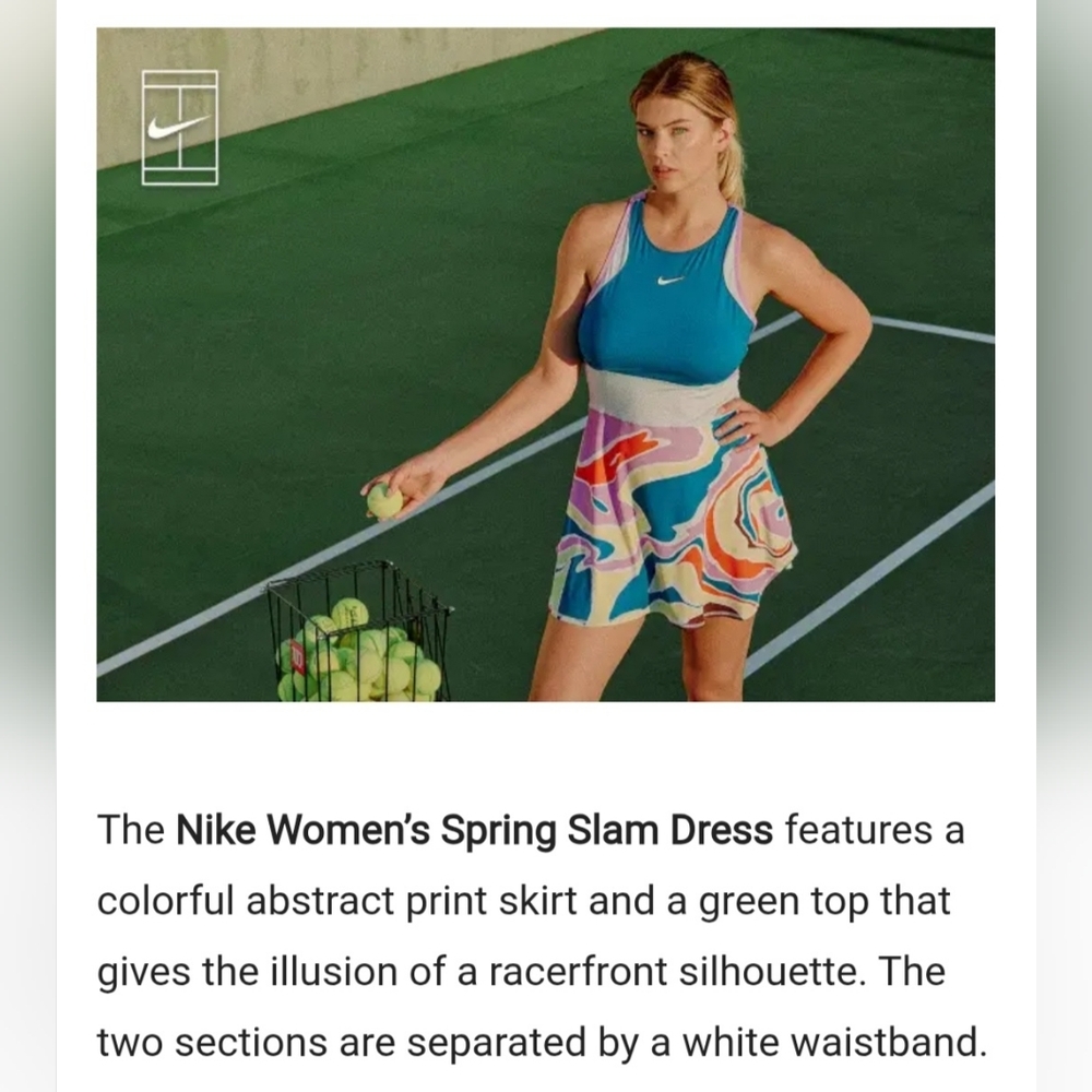Nike Spring Slam Dress Dri-FIT 2023 Collection Aryna Sabalenka Court Tennis - Picture 4 of 14